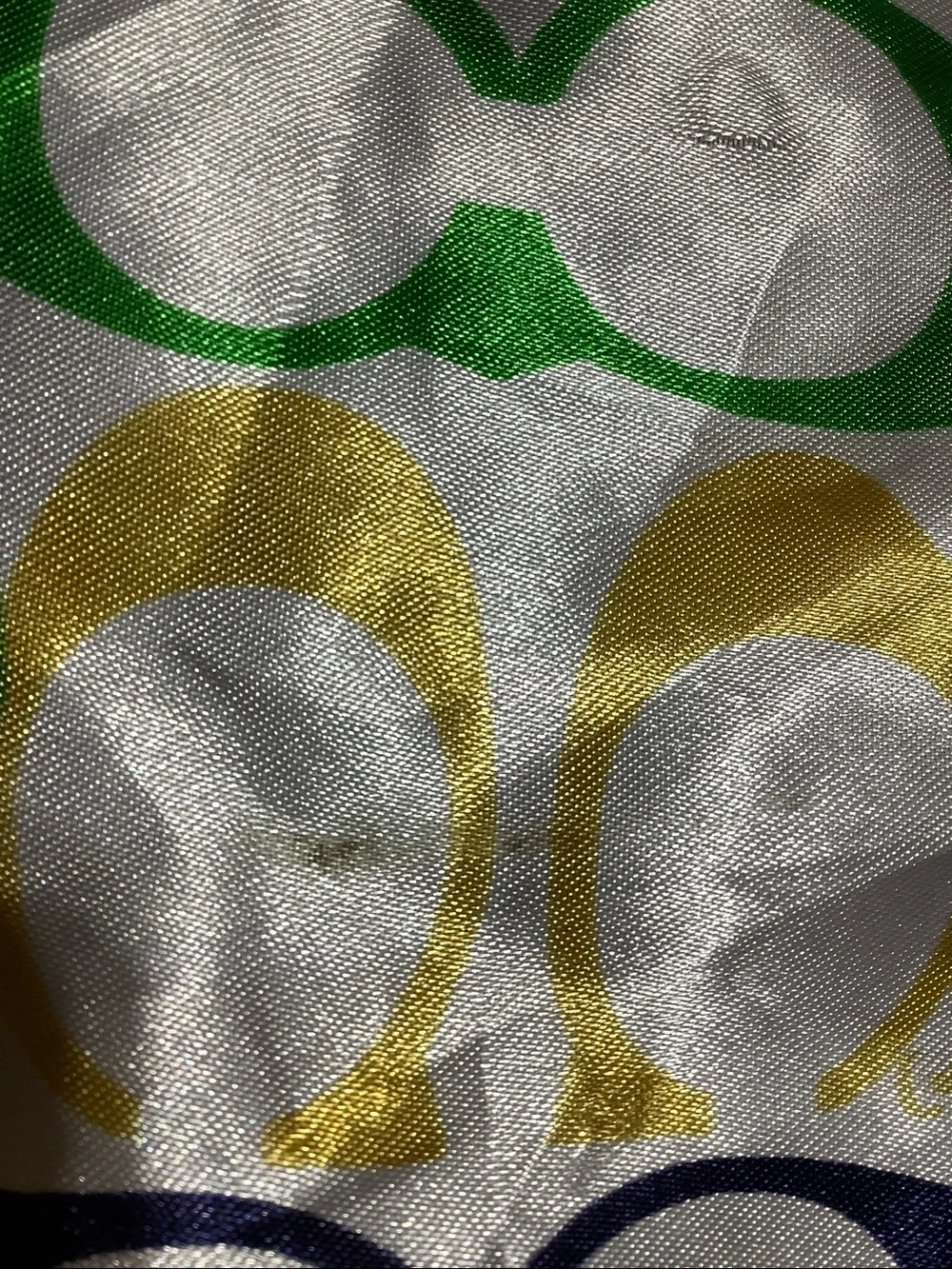 Coach Vintage Silk Rainbow C Monogram Scarf